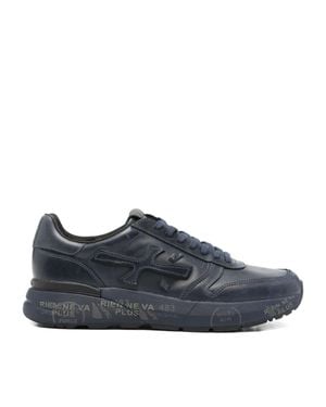 Premiata Mick Leather Low-Top Sneakers - Blue