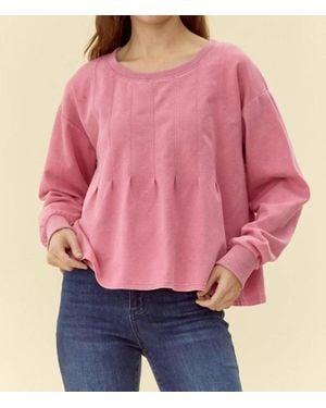 Jodifil Sammy Pleated Sweatshirt - Pink