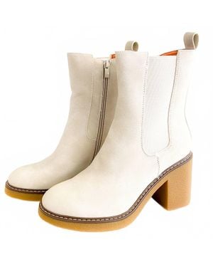 Ccocci Chelsea Platform Boots - Natural