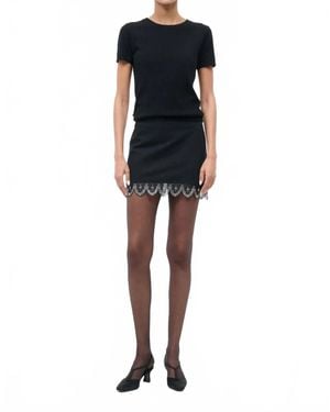 STAUD Tiara Mini Skirt - Black