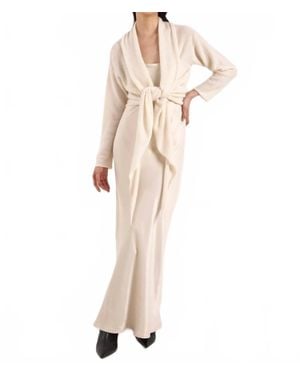 Brodie Cashmere Estelle Sparkle Way Cashmere Cardigan - Natural
