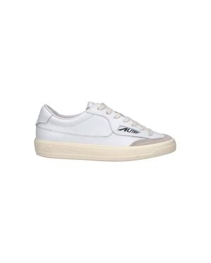 Autry Windscape Low Leather Low-Top Sneakers - White