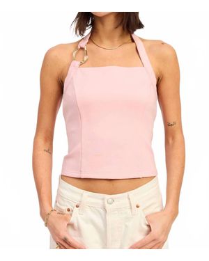 emory park Penny Chain Link Halter Top - Pink