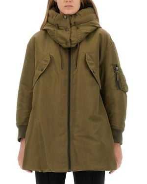 Aspesi Bomber Jacket With Detachable Hood - Green
