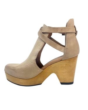 Ccocci Nubuck Clog With Heel - Brown