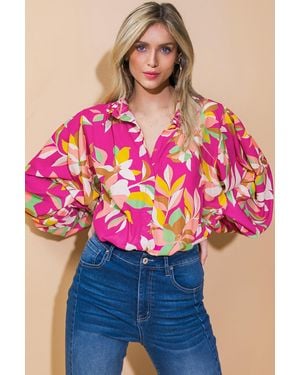 TRUEDAMES A Chill Moment Woven Top - Pink