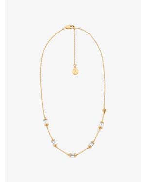Michael Kors Outlet Cubic Zirconia Necklace - White