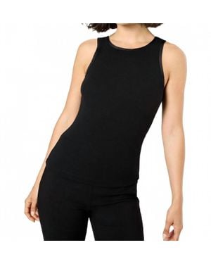 NIC+ZOE Perfect Trimmed Knit Ribbed Tank Top - Black