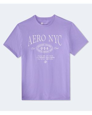 Aéropostale Nyc Oval Graphic Tee - Purple