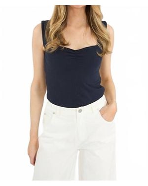 French Connection Maisie Ruched Front Tank - Blue