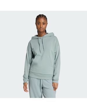 adidas Essentials Small Logo French Terry Hoodie - Blue