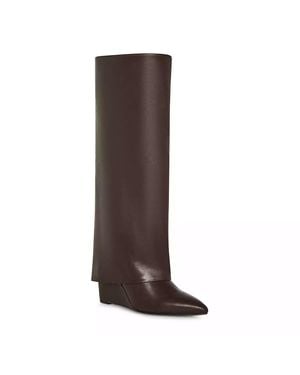 Madden Girl Evannder 6 Pointed Toe Knee High Fold-Over Boots Khd2036 - Brown