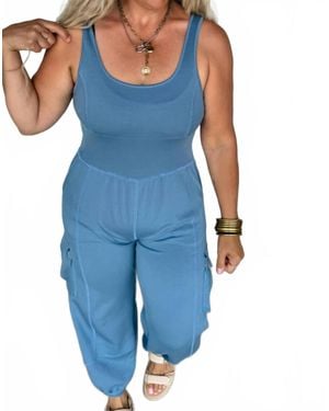 Blakeley All Set Tank Romper - Blue