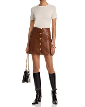 Cinq À Sept Claudia Leather Mini Skirt - Multicolor