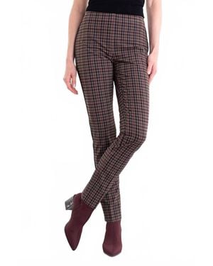 Lisette Emery Check Pattern Slim Pant - Multicolor