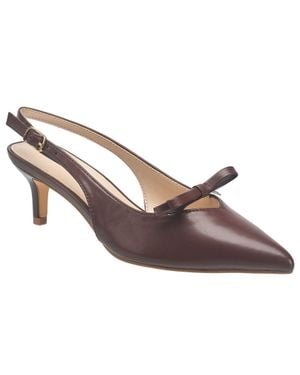 French Connection Ladies Quinny Slingback Kitten Heel - Brown