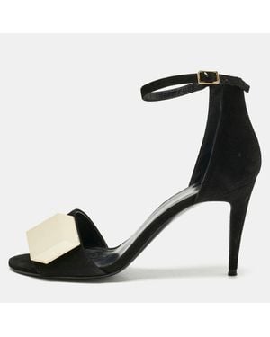 Pierre Hardy Suede Jq11 Embellished Ankle Strap Sandals - Black