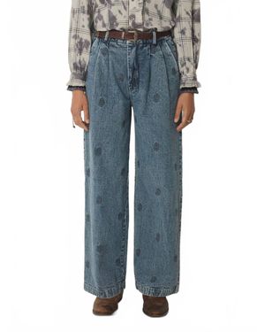 MAISON HOTEL Paco Wide Leg Pant - Blue