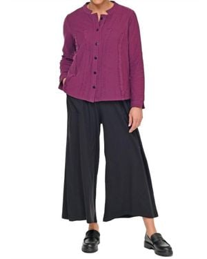 Tulip Clothing Oliver Button Front Jacket - Purple
