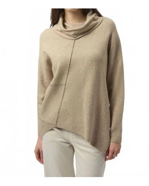 Joseph Ribkoff Asymmetrical Knit Pullover Sweater - Natural