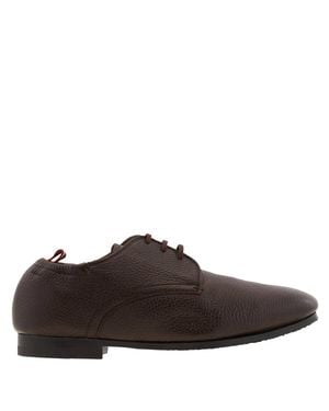Bally Plume Pebbled Leather Derby Shoes, Brand Size 5.5 Us - Brown