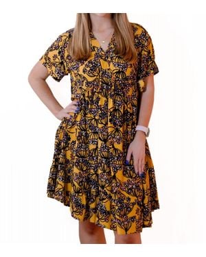 Uncle Frank Golden Bouquet Dress - Brown