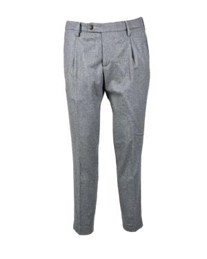 BRO-SHIP Tailored Cashmere-Blend Pants With Refined Pleats - Gray