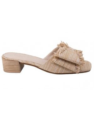 Chocolat Blu Chip Raffia Sandals - Black
