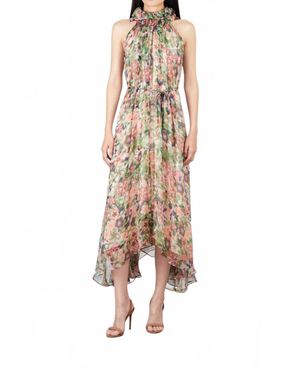Saloni Iris Ruffle Dress - Natural