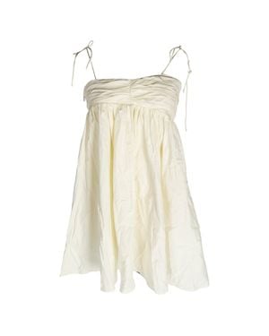 Reformation Catarina Ruched Mini Dress - Natural