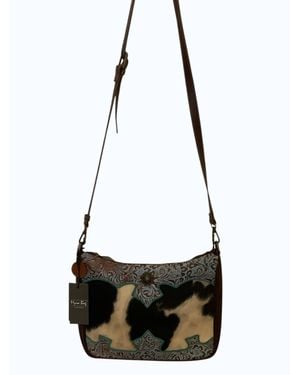 Myra Swim Andean Leather Hairon Bag - White