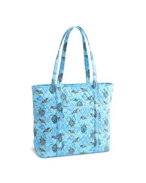 Vera Bradley Outlet Cotton Vera Tote Bag - Blue