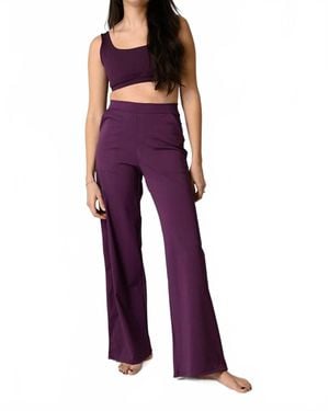 Yoga Democracy Ultimate Wide Leg Trouser - Purple