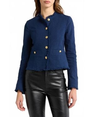 Rag & Bone Carmen Frayed Jacket - Blue