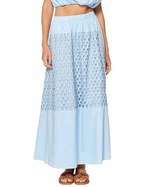 Lalavon Arie Embroidered Skirt - Blue