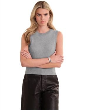 525 America Kinsley Textured Stitch Shell Tank Top - Gray