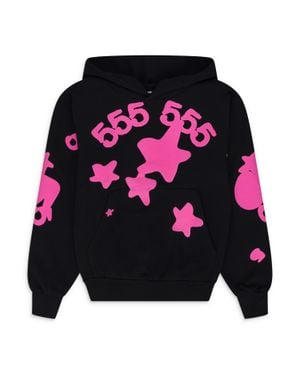 Sp5der Beluga Angel Number Hoodie - Black