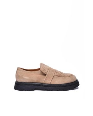 Maze Taupe Suede Moccasin - Brown
