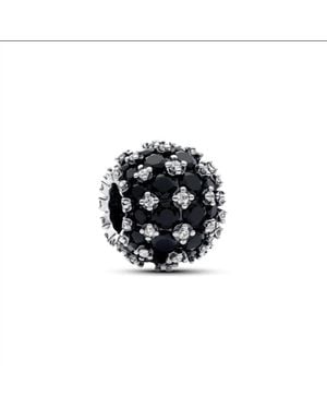PANDORA Sparkling Pavé Round Charm - Black