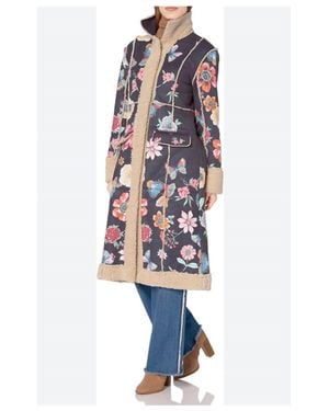 Johnny Was Juko Sherpa Coat - Blue