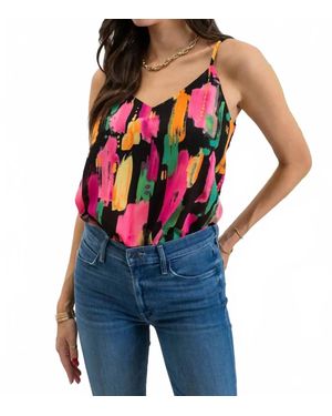 Mine Brush Stroke Top - Blue