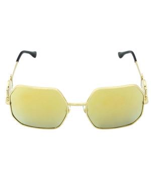 Versace Mirror Irregular Ladies Sunglasses Ve2248 10027P 58 - Yellow
