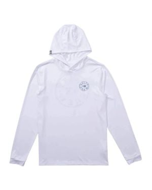 Salty Crew Lurking Sunshirt Cotton Hooded Long Sleeve Gbo1043 - Blue