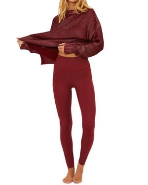 Beach Riot Merlot Piper Shine Legging - Red