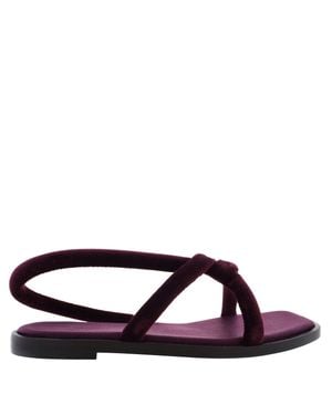 Ferragamo Ferragamo Floriane Knotted Strap Flat Sandals, Size 7 C - Purple