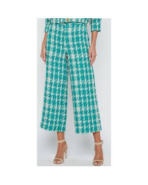 L'Agence Lula Straight Leg Crop Pants - Blue