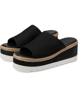 Free People Santorini Sandals Wedge Heel Espadrille Htat945 - Black