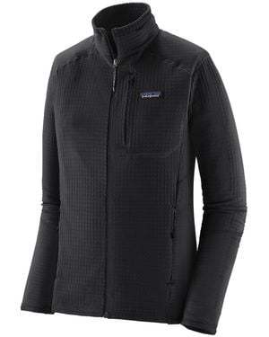 Patagonia R1 Jkt Fitted Textured Active Jacket - Black