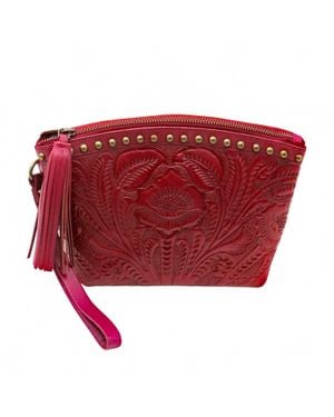 Anabaglish Belle Flour Wristlet Pouch Bag - Red