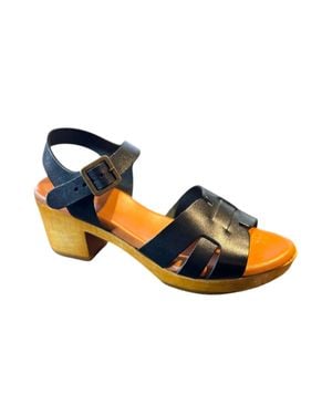 BTU by Bertuchi Tiana Wooden Platform Sandal - Blue